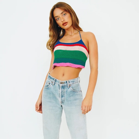 NWT Sunset Hills Crochet Halter Top | VRG GRL - Picture 2 of 4